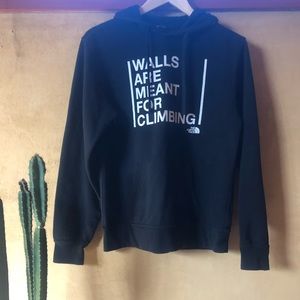 North Face, Walls Are Meant For Climbing hoodie